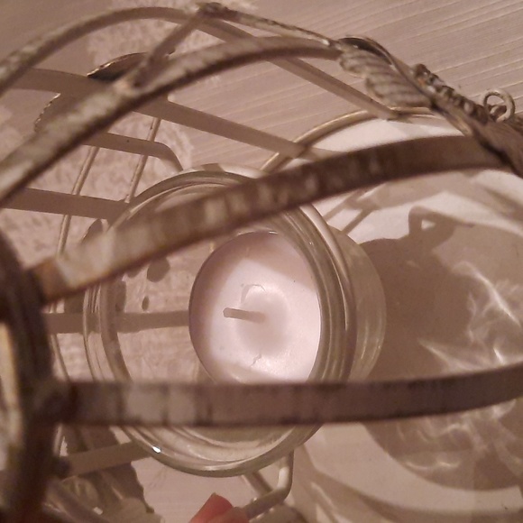 Metal Bird Cage Tealight Holder with Tealight - Picture 7 of 7